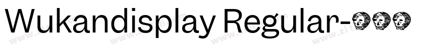 Wukandisplay Regular字体转换